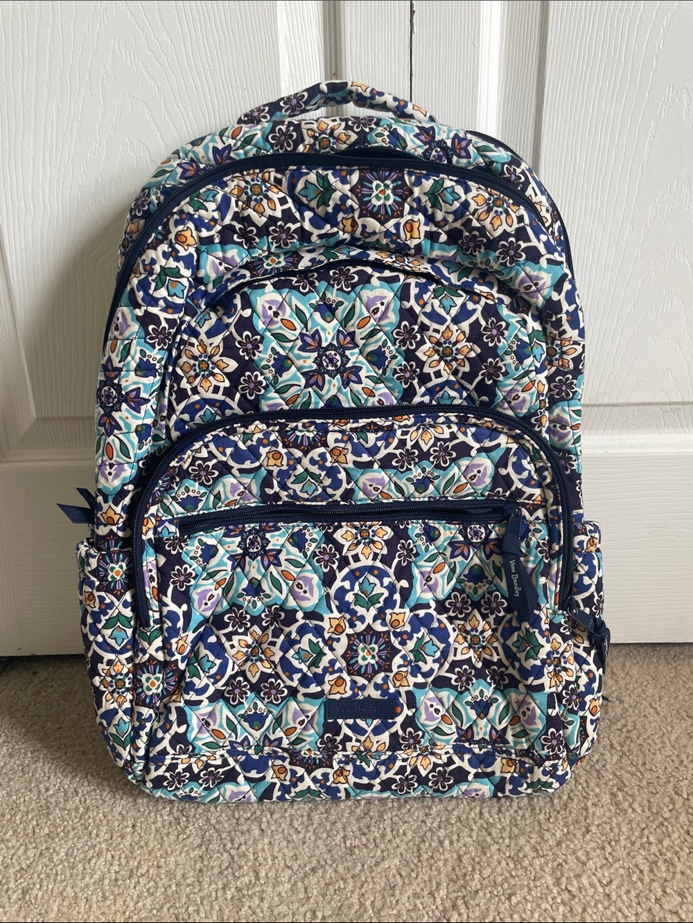 Vera Bradley Large Quilted Backpack in Lisbon Medallion
